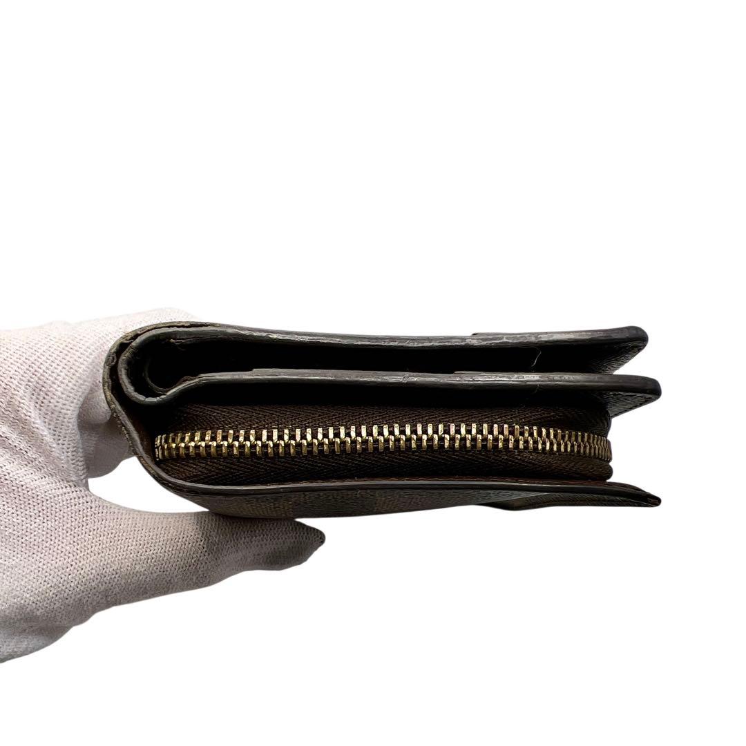 Louis Vuitton ダミエ コンパクトジップ 折り財布 7880