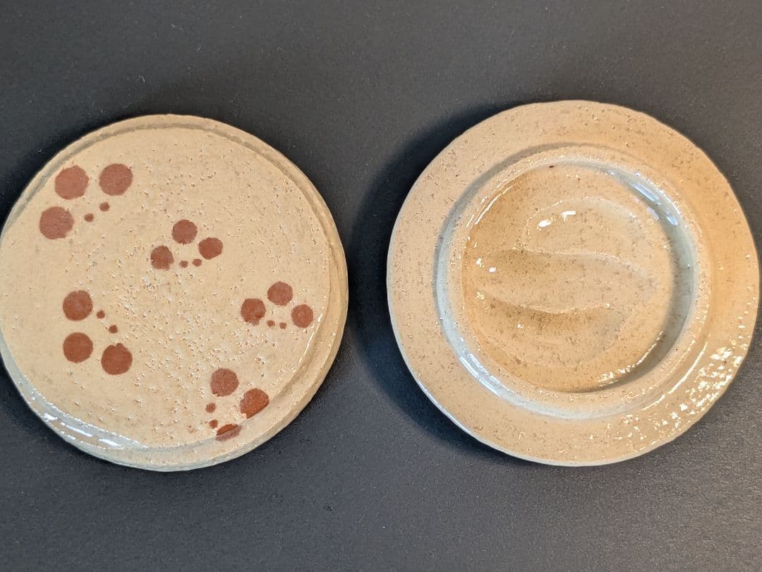 【上作】帰来窯 窯変黒花入 梅ノ絵香合 二代佐々木虚室 昭楽