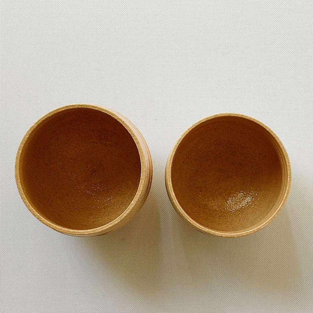 相馬駒焼 十五代 田代清治右衛門　田代法橋 夫婦湯呑２客