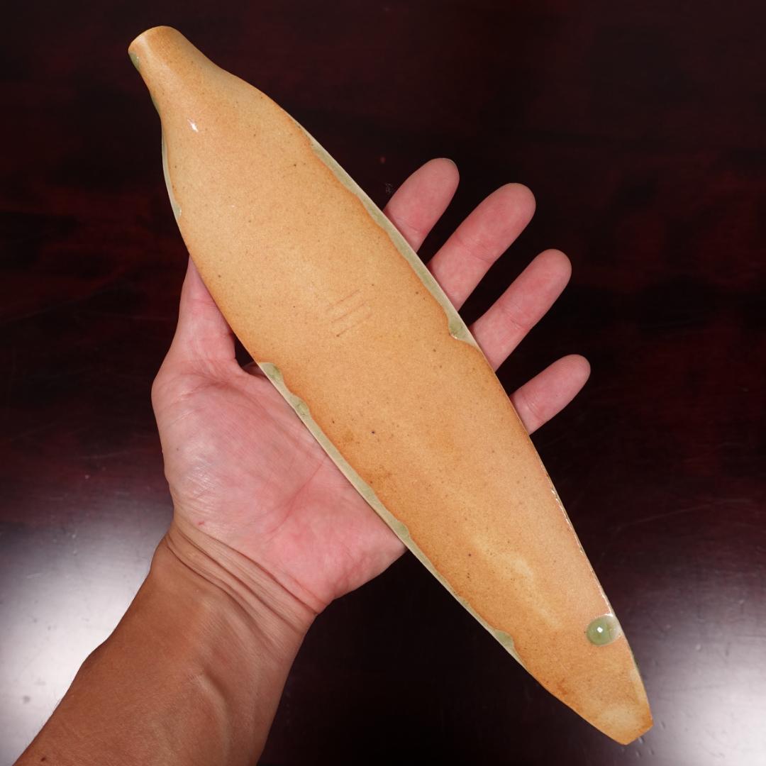 伊賀の名工 谷本光生 三田窯 伊賀葉皿 5客 共箱 長皿 先付 向付