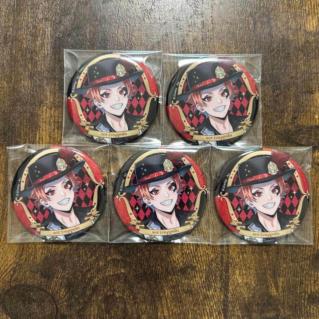 ツイステ　エース　グリッター缶バッジ　プレイフル　プレフル