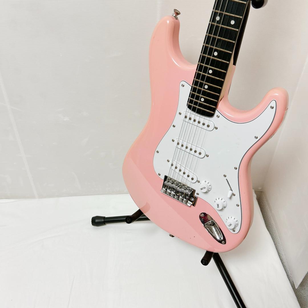 美品 Selder セルダー 初心者向けエレキギター ピンク ストラトキャスター