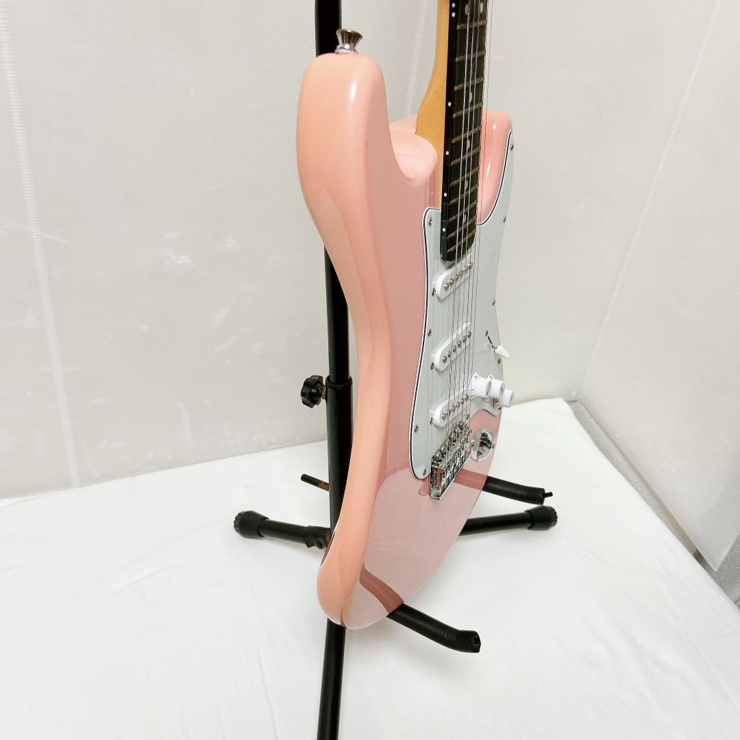美品 Selder セルダー 初心者向けエレキギター ピンク ストラトキャスター
