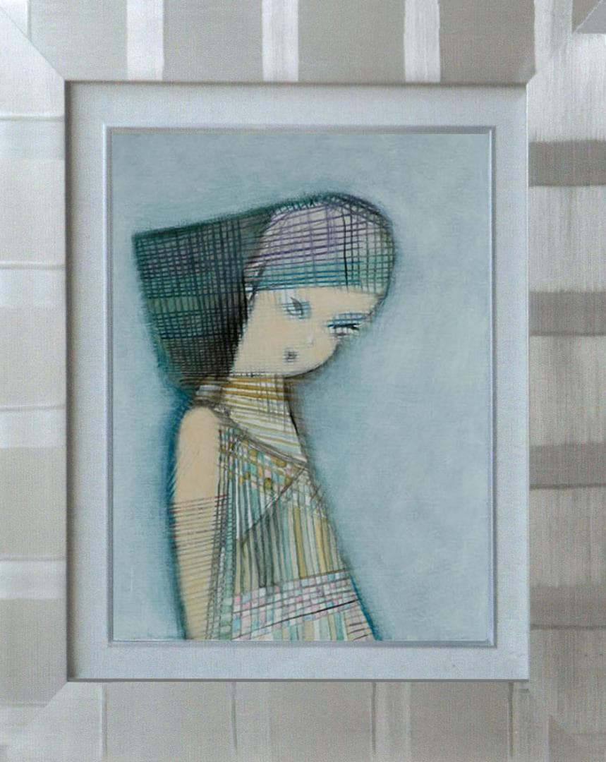 油絵 菅家令子 絵 絵画 インテリア F4-071312 人物 女性像