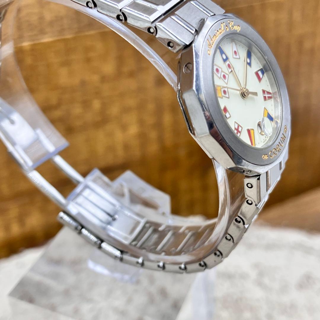 【超お買得品】CORUM コルム アドミラルズカップ　アイボリー文字盤 腕時計