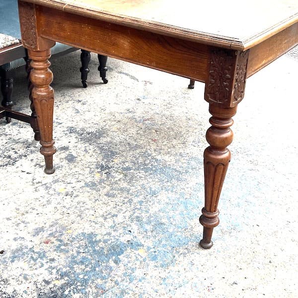 アンティーク　ダイニングテーブル　シャビィ　ロココ調　ワークテーブル