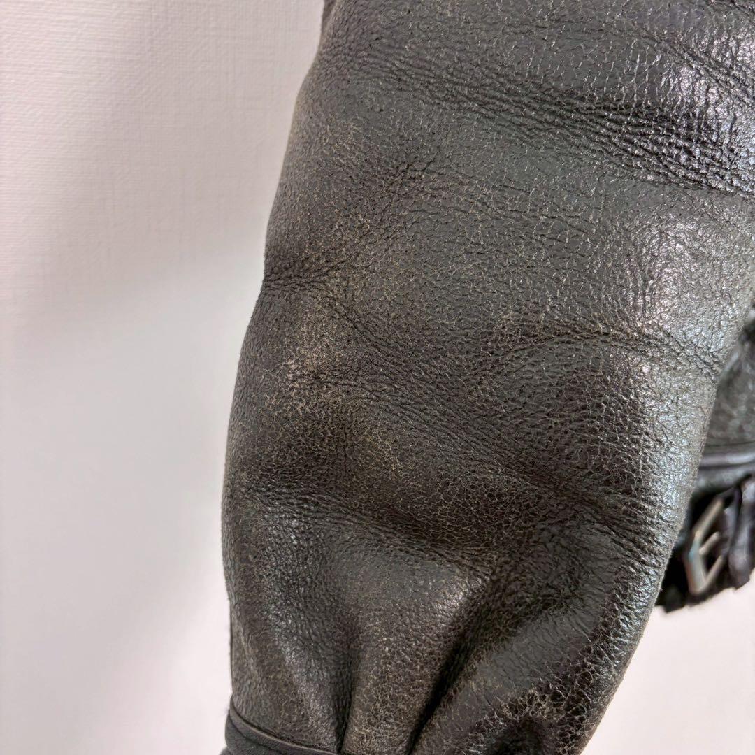 ◆アヴィレックス【L】フライトジャケット レザージャケット ボア付き A-2