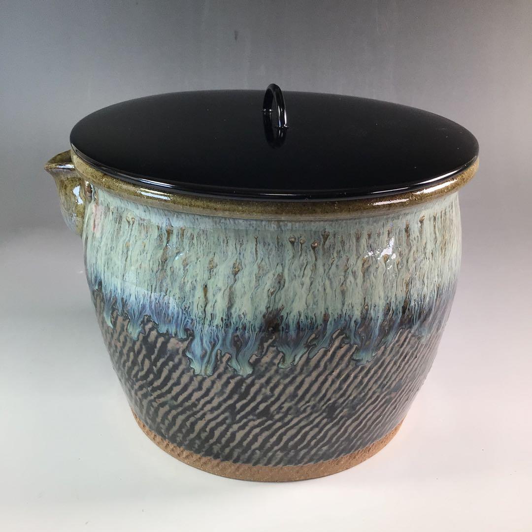 Ｒ７４４　水指　『武村利左エ門造』『朝鮮唐津』『片口水指』　共箱　茶道具