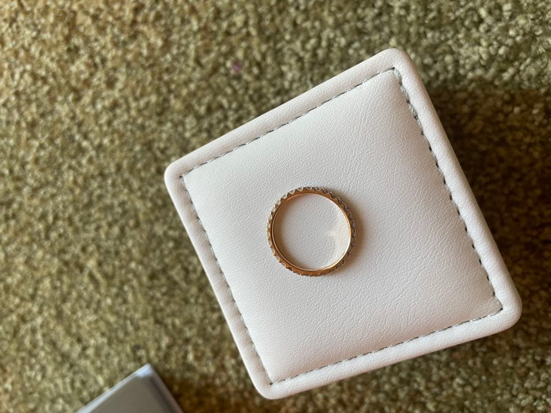 美品　スタージュエリー フルエタニティ　ダイヤ&ゴールドリング9号