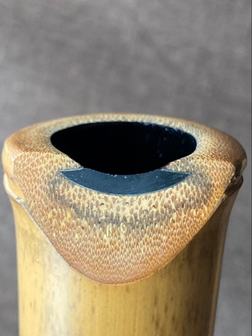 尺八 河野玉水 在銘 銀中継ぎ？ 一尺八寸（約55センチ） 1960年代？