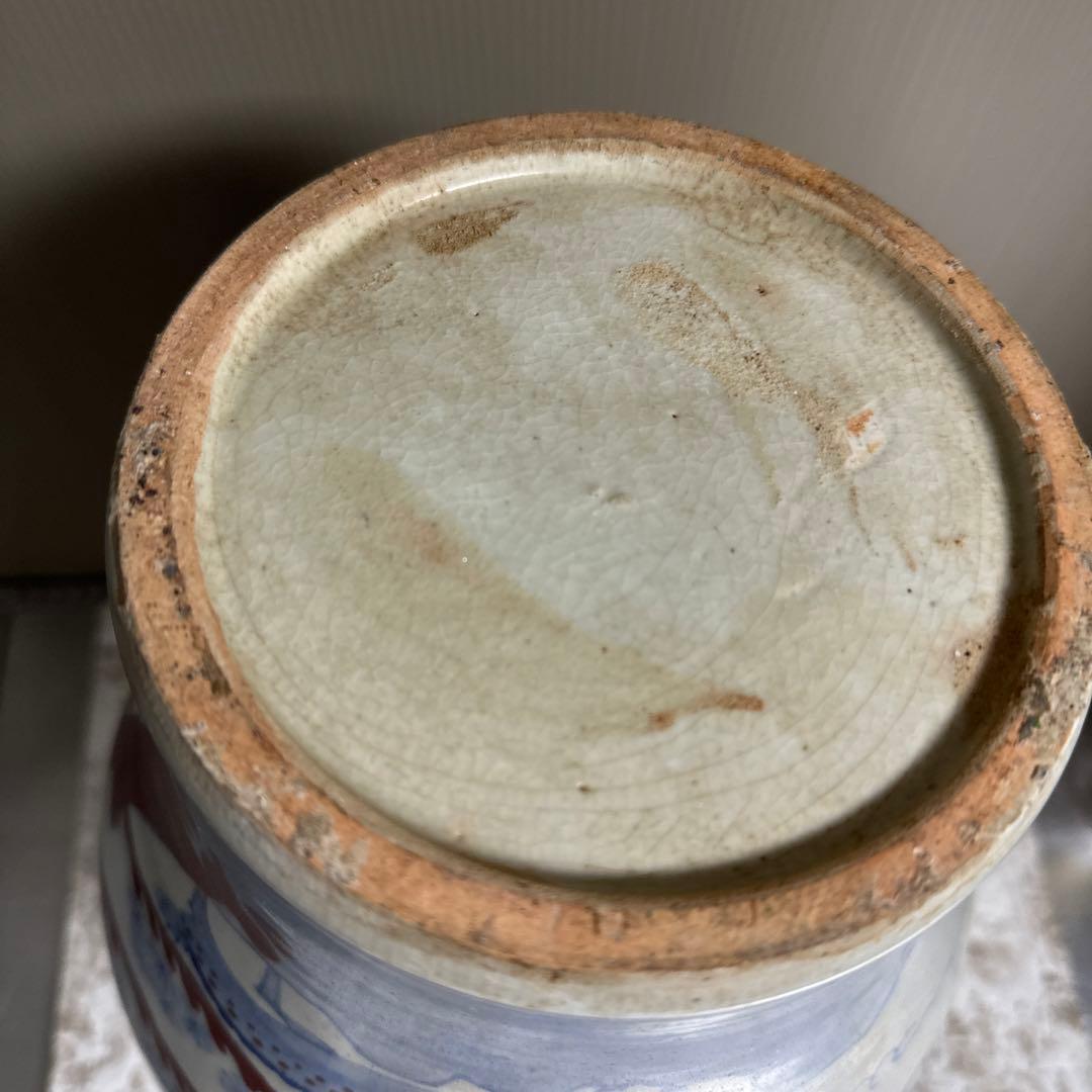 李朝、白磁、辰砂、鹿、鶴、亀図、大壺。