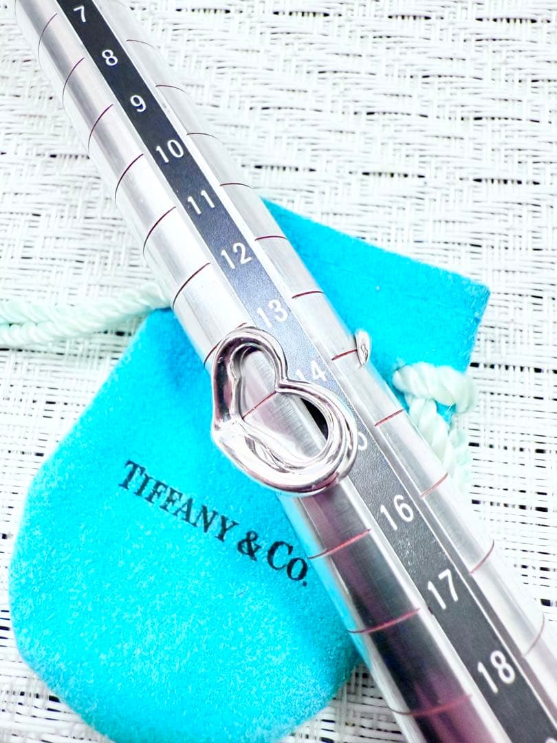 ティファニー　オープンハートリング　指輪　14号 研磨洗浄済み　925