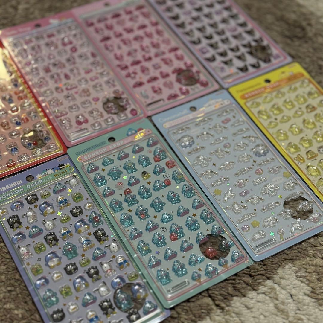 サンリオ ボンボンドロップシール ミニ コンプリート 8種