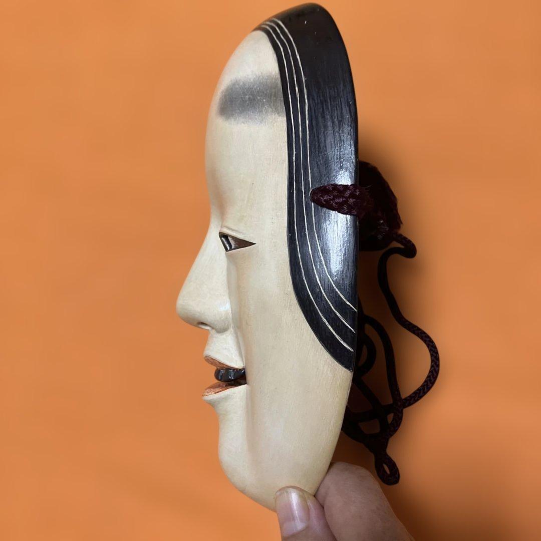 能面　小面　こおもて　木彫り　手彫り　桐箱