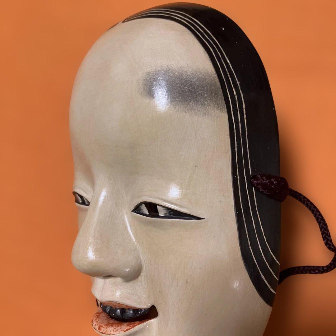 能面　小面　こおもて　木彫り　手彫り　桐箱