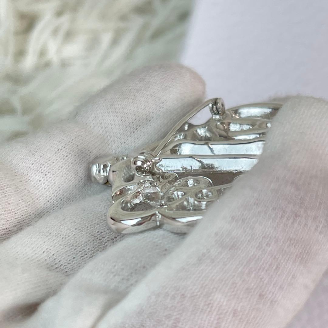 美品✨ディオールDIOR 旧ロゴ　エンブレム　ブローチ　ラインストーン