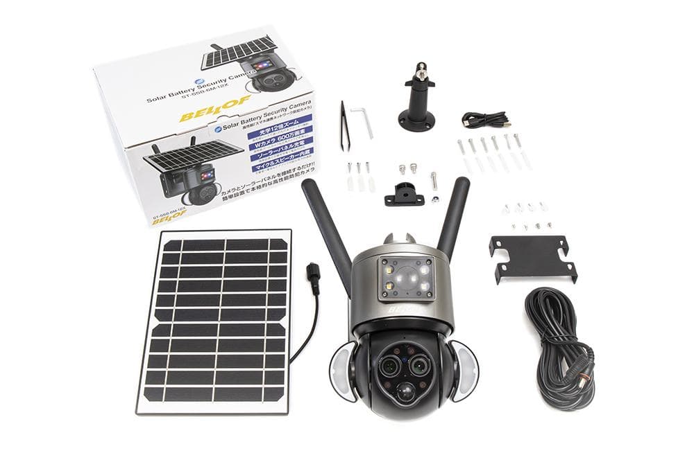 電源不要 60906 防犯ソーラーバッテリーセキュリティカメラ　BDSC-12X