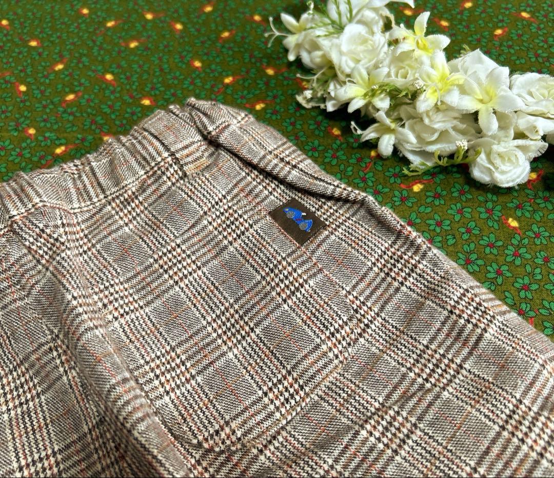 ファミリア セットチェック トレーナー ロンT パンツ100cm