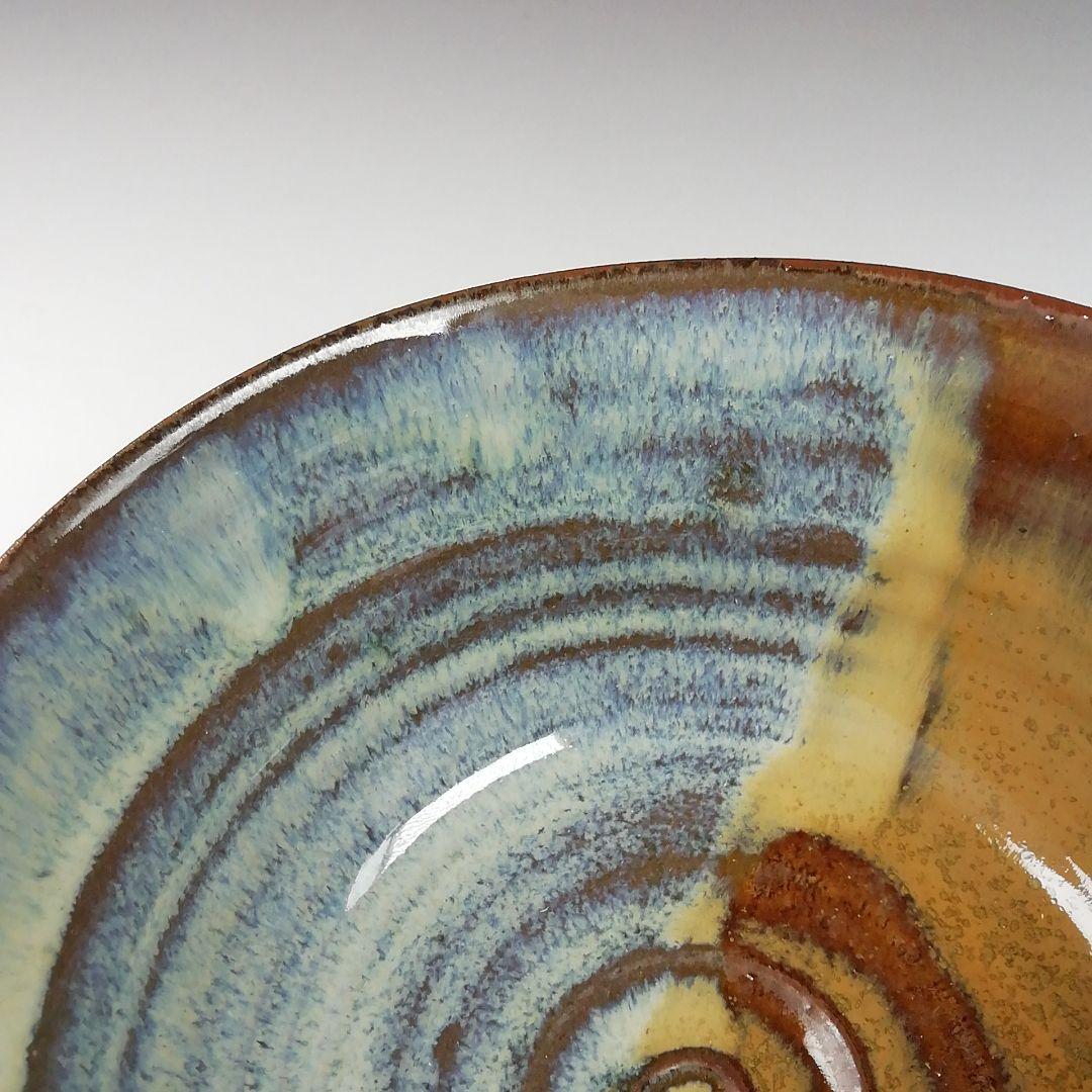 Ｔ５９５　茶碗　『高取焼』『掛分釉　茶碗』『亀井味楽 造』　共箱　抹茶碗　茶道具