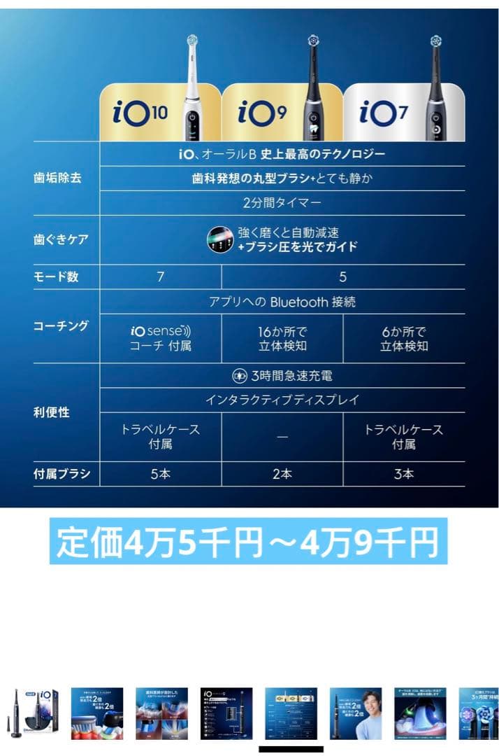 Oral-B 電動歯ブラシ iO9