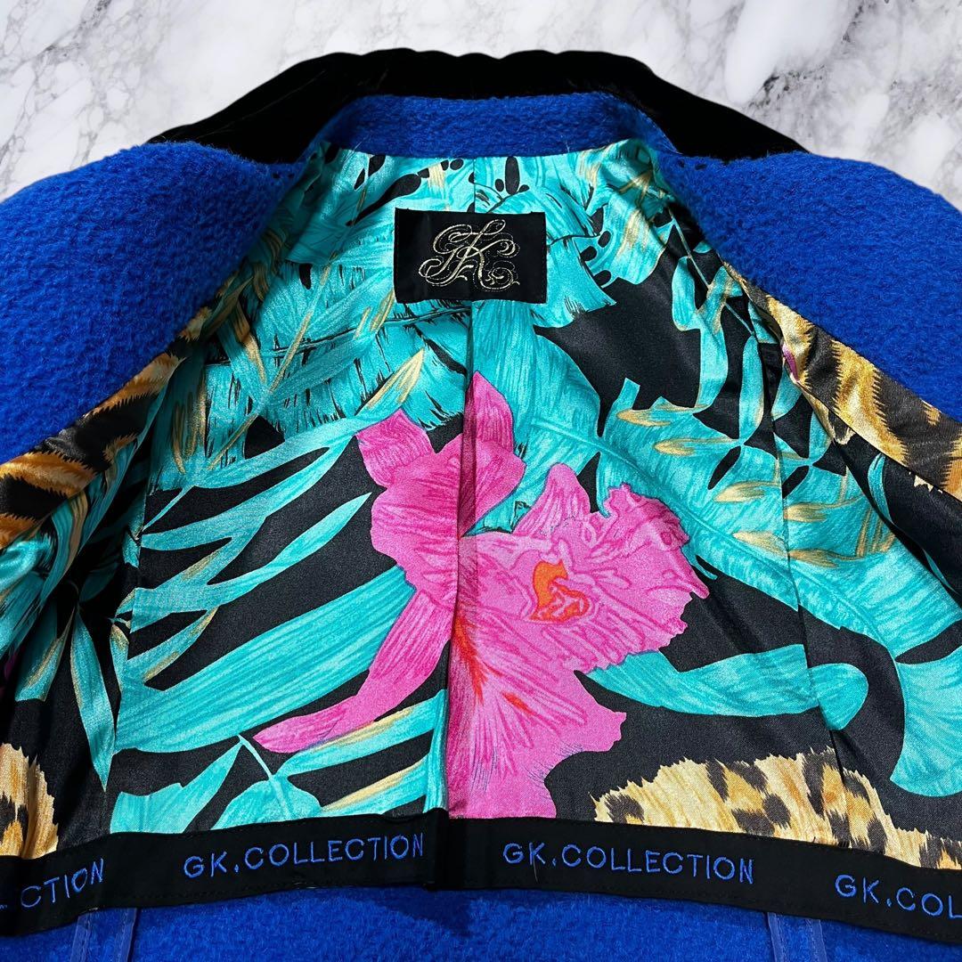 伊太利屋 イタリヤ チェスターコート アルパカ ウール レオパード ボタニカル