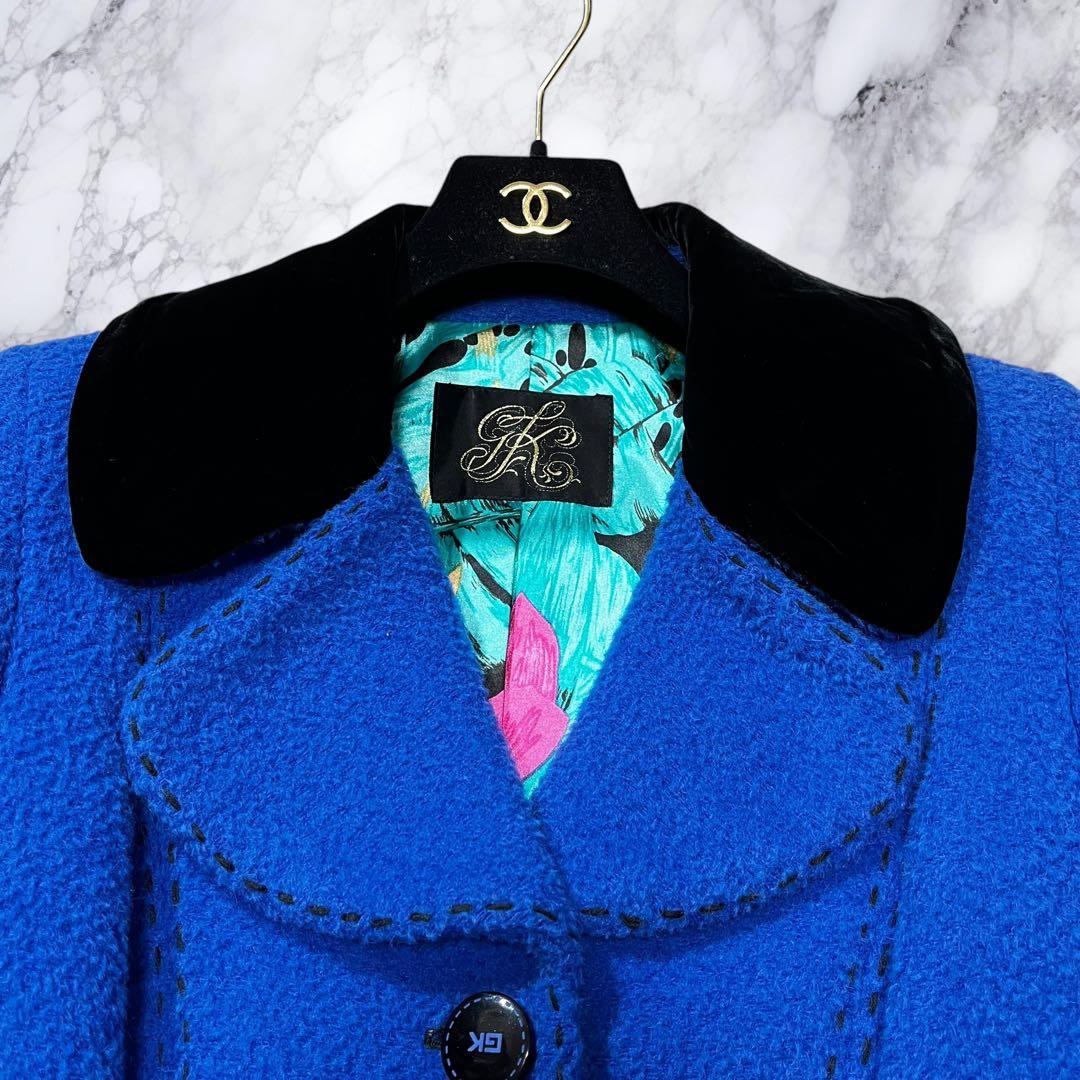 伊太利屋 イタリヤ チェスターコート アルパカ ウール レオパード ボタニカル