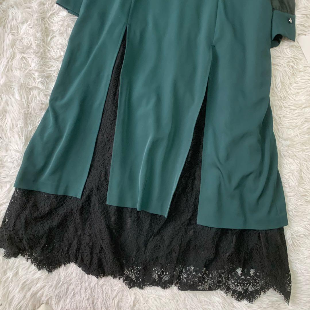 Callarus 裾スリットレースデザインワンピース LL 大きいサイズ 未使用