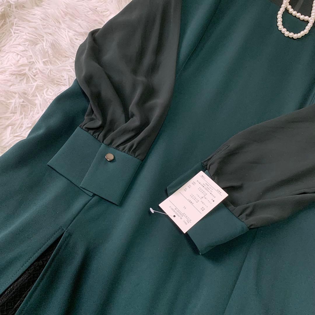 Callarus 裾スリットレースデザインワンピース LL 大きいサイズ 未使用