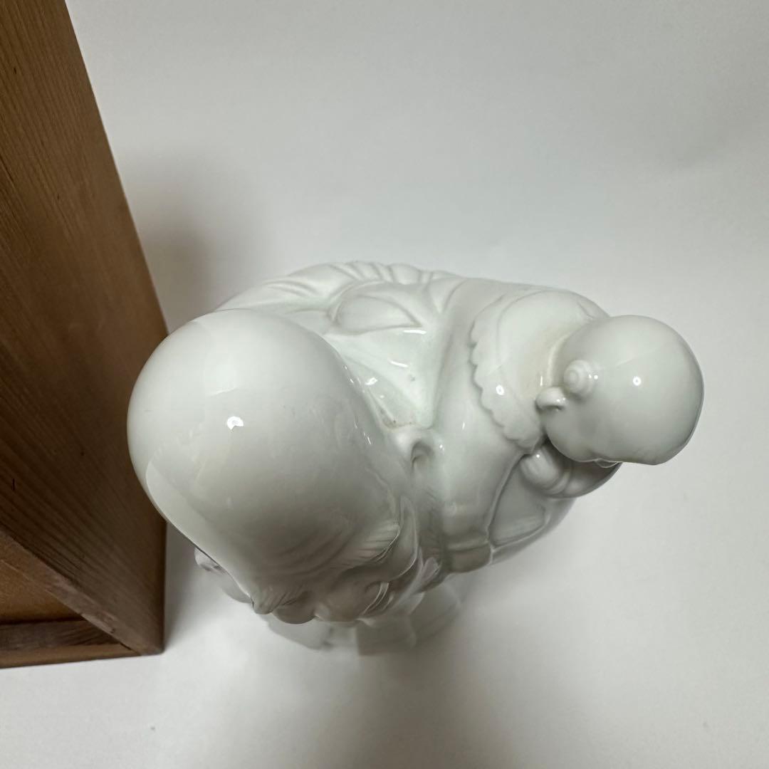 12代柿右衛門　白磁福禄寿　共箱　骨董　宮崎