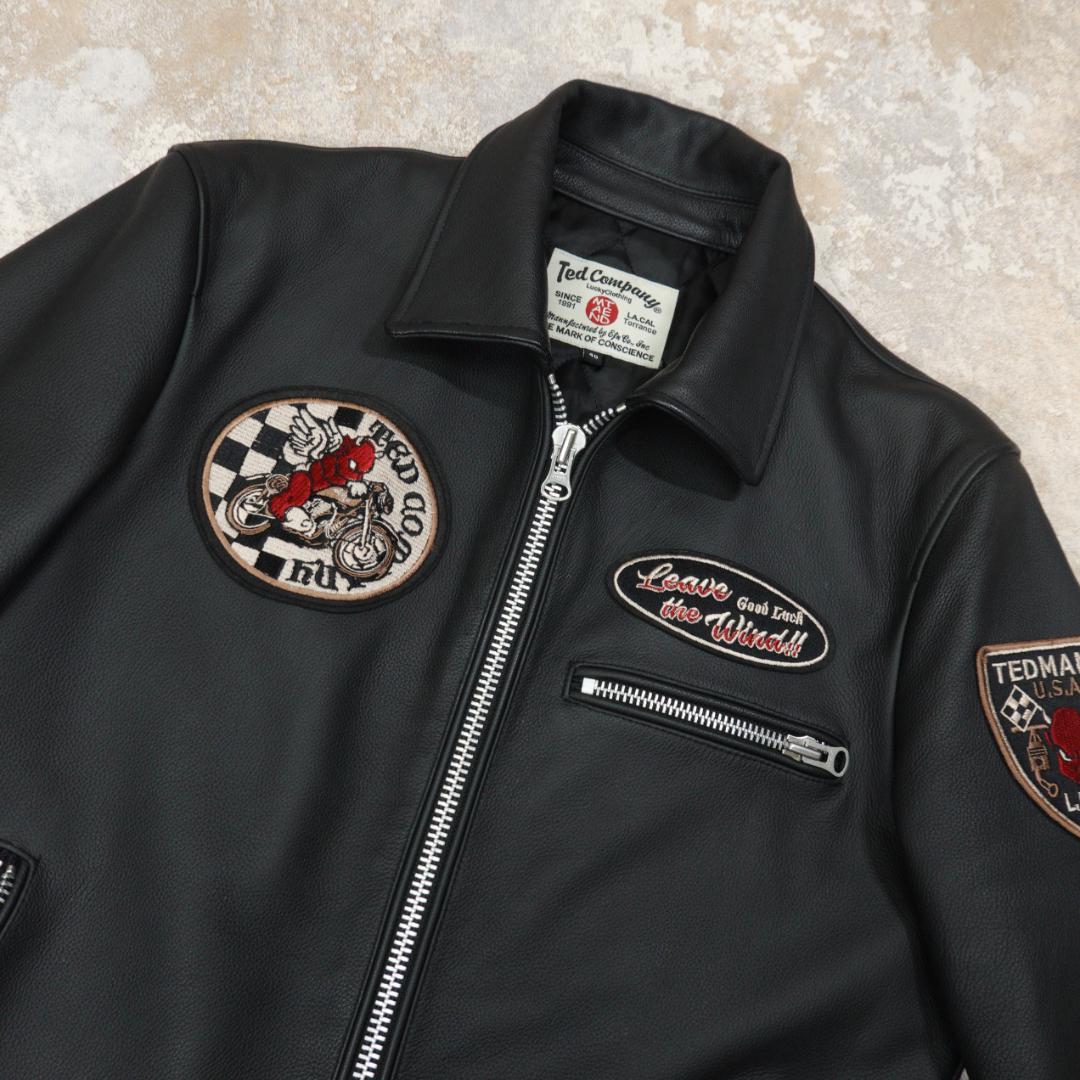 TEDMAN 100着限定 シングルレザージャケット 40 ダブルジップ