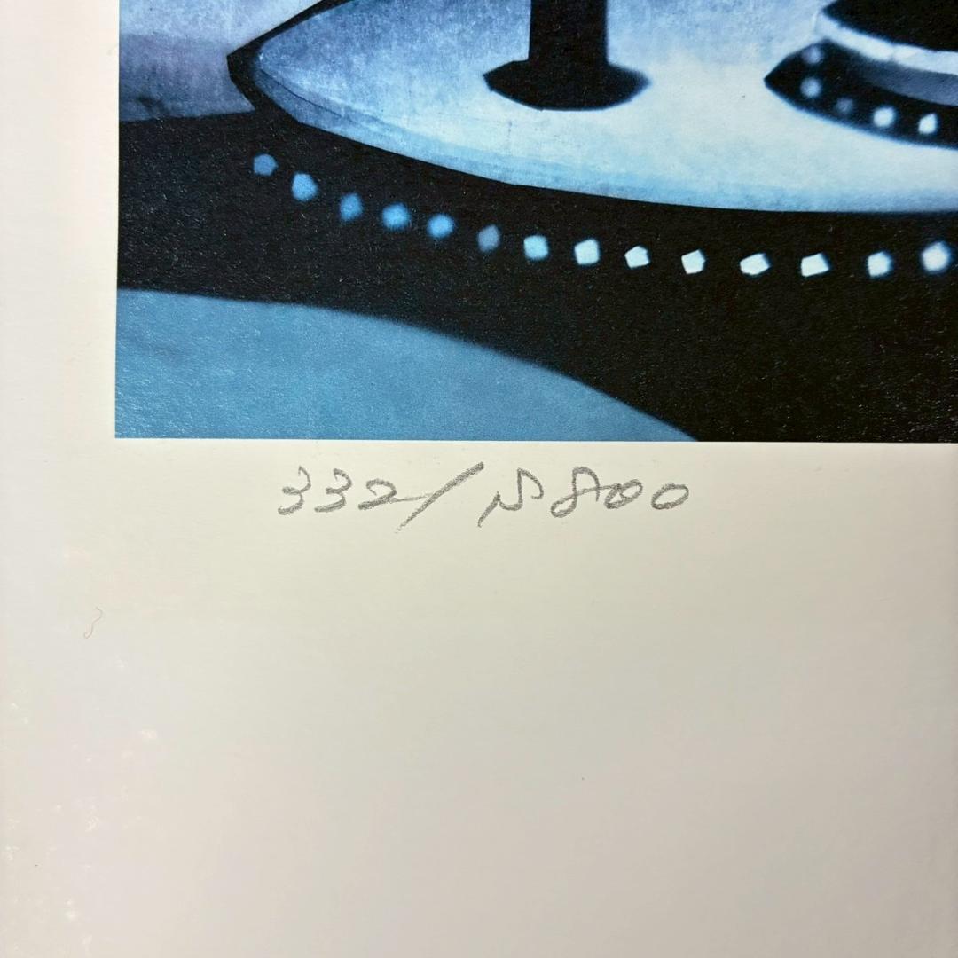 美品 藤城清治「真夜中の工場」ダイヤモンドスクリーニング 作品保証書有 猫 ネコ