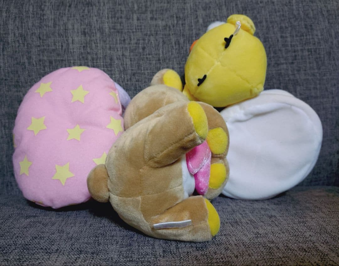 リラックマ キイロイトリ 夜ふかし ぬいぐるみ 3点セット