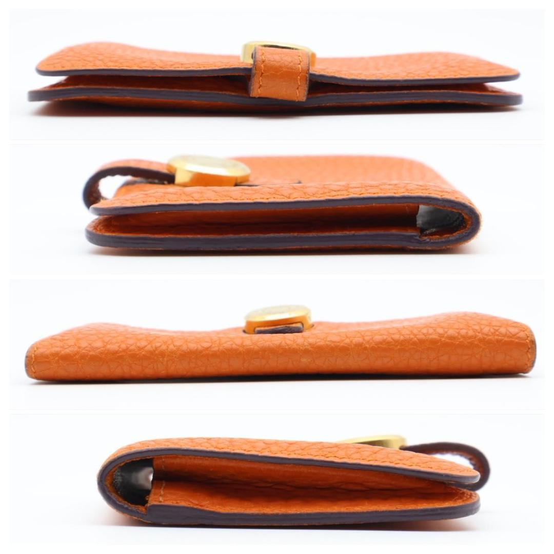 【極美品】HERMES ドゴン　ケース　オレンジ　小銭入れ