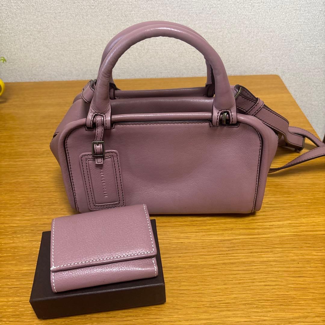 【極美品】レン　2wayショルダーバッグ　三つ折り財布　セット　ピンク