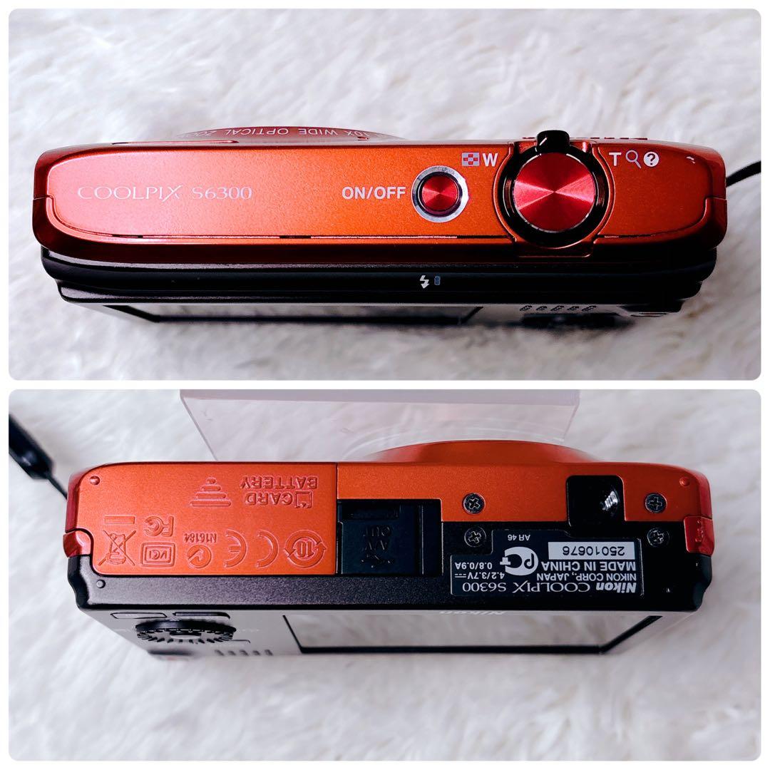 極美品✨NIKON COOLPIX S6300 レッド コンデジ デジカメ 赤