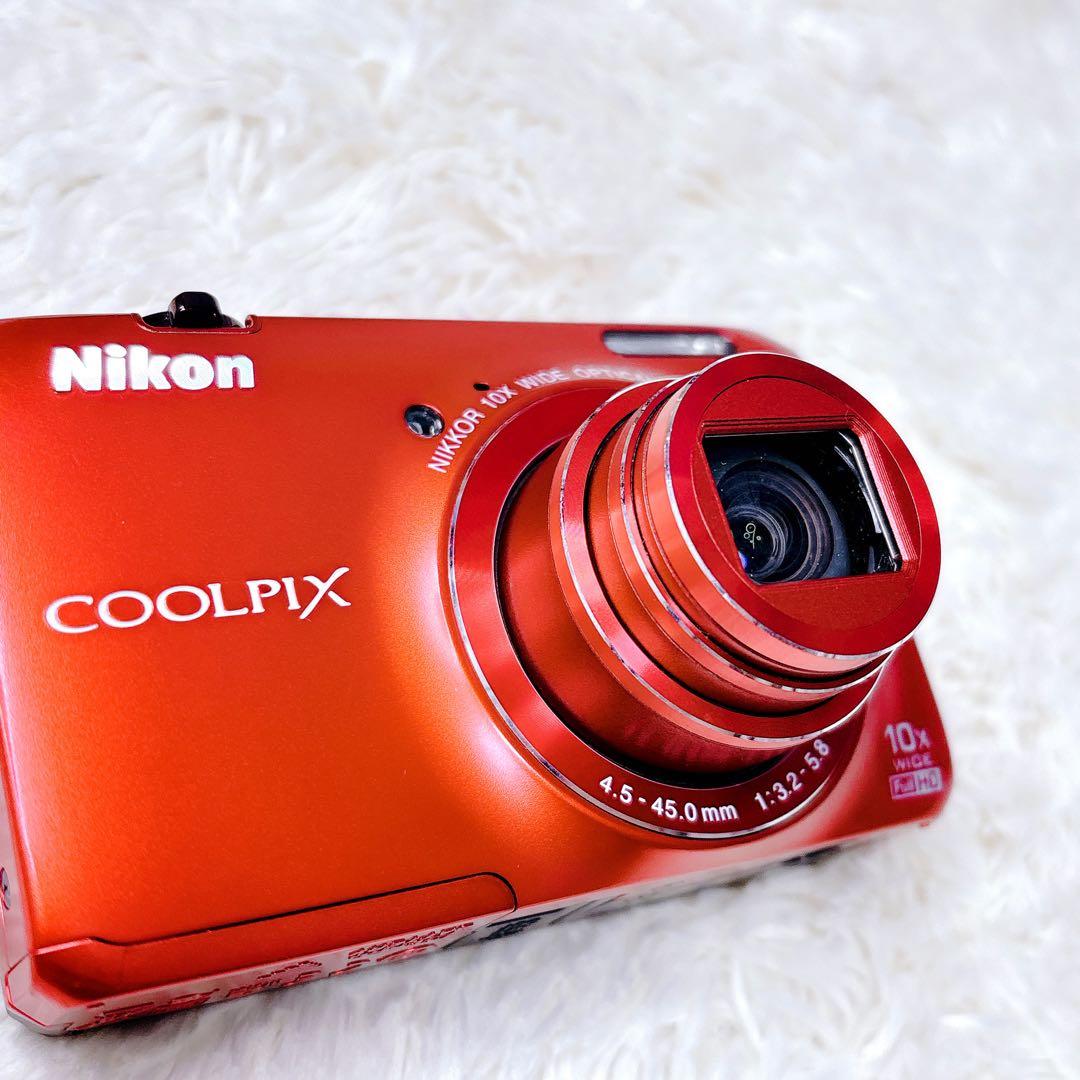 極美品✨NIKON COOLPIX S6300 レッド コンデジ デジカメ 赤