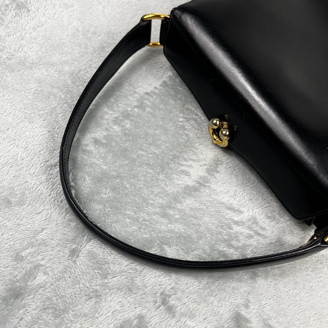 Gucci グッチ ワンショルダーバッグ カーフボックス レザー ブラック 黒