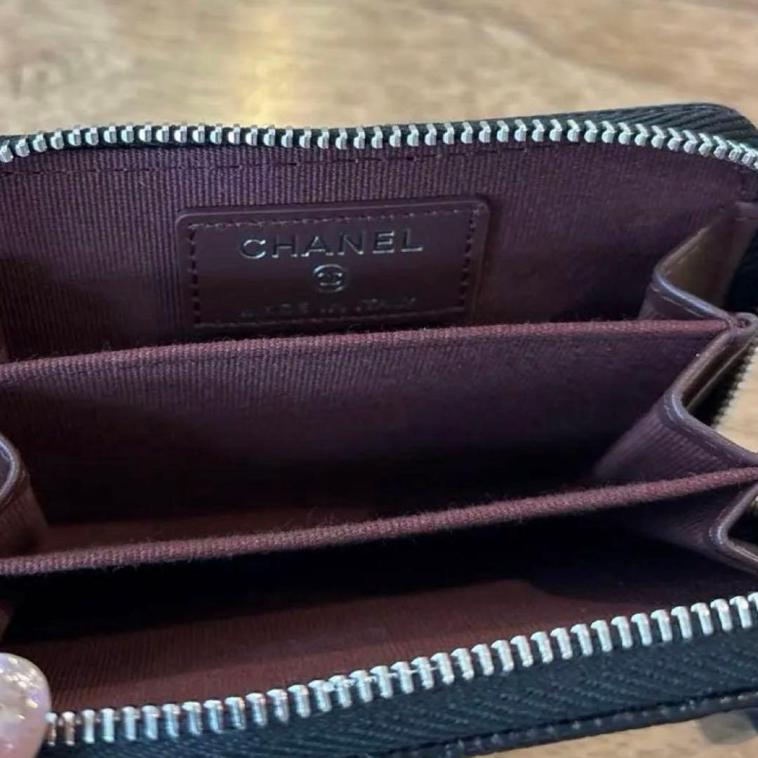 CHANELシャネルマトラッセ クラシック ジップ パース