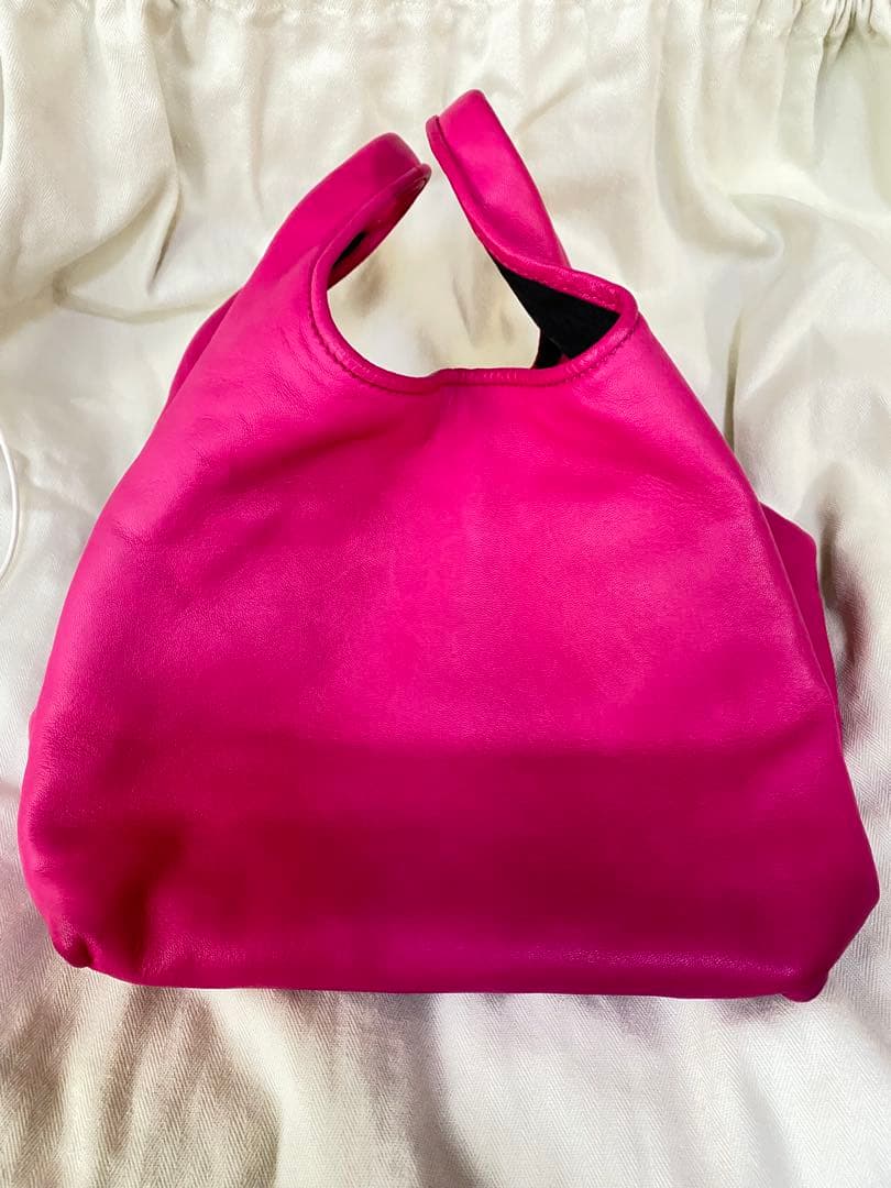 ロエベ LOEWE ハンドバッグ カリエ ピンク シルバー レザー ナッパアイレ