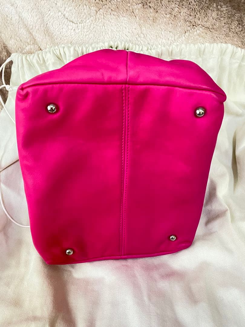 ロエベ LOEWE ハンドバッグ カリエ ピンク シルバー レザー ナッパアイレ