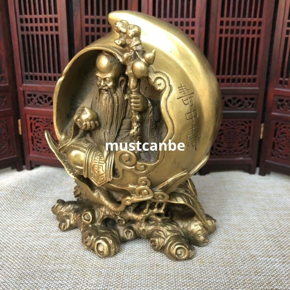 仏教美術 仏像 寿星 長寿仏 応接間 茶室 装飾品 工芸 品銅製 置物