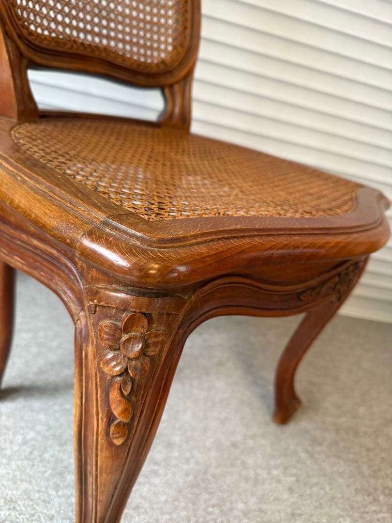 【2脚★刻印アリ】フランス アンティークチェア ダイニングチェア