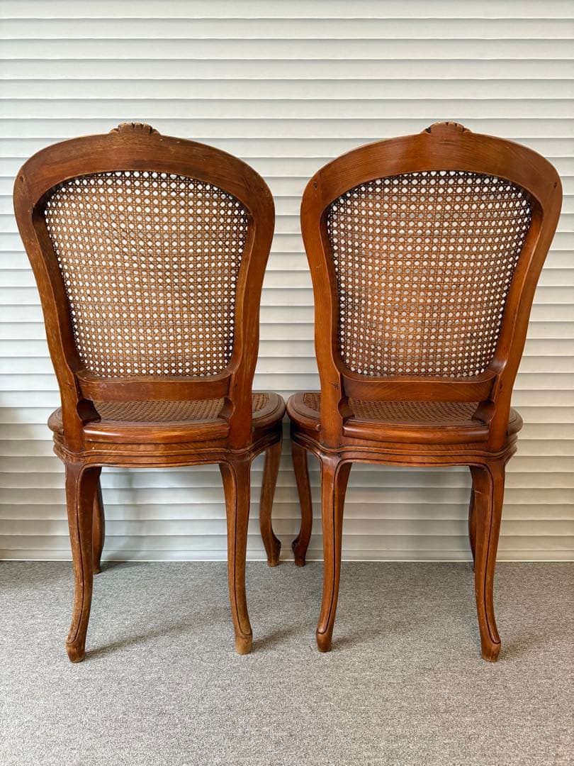 【2脚★刻印アリ】フランス アンティークチェア ダイニングチェア