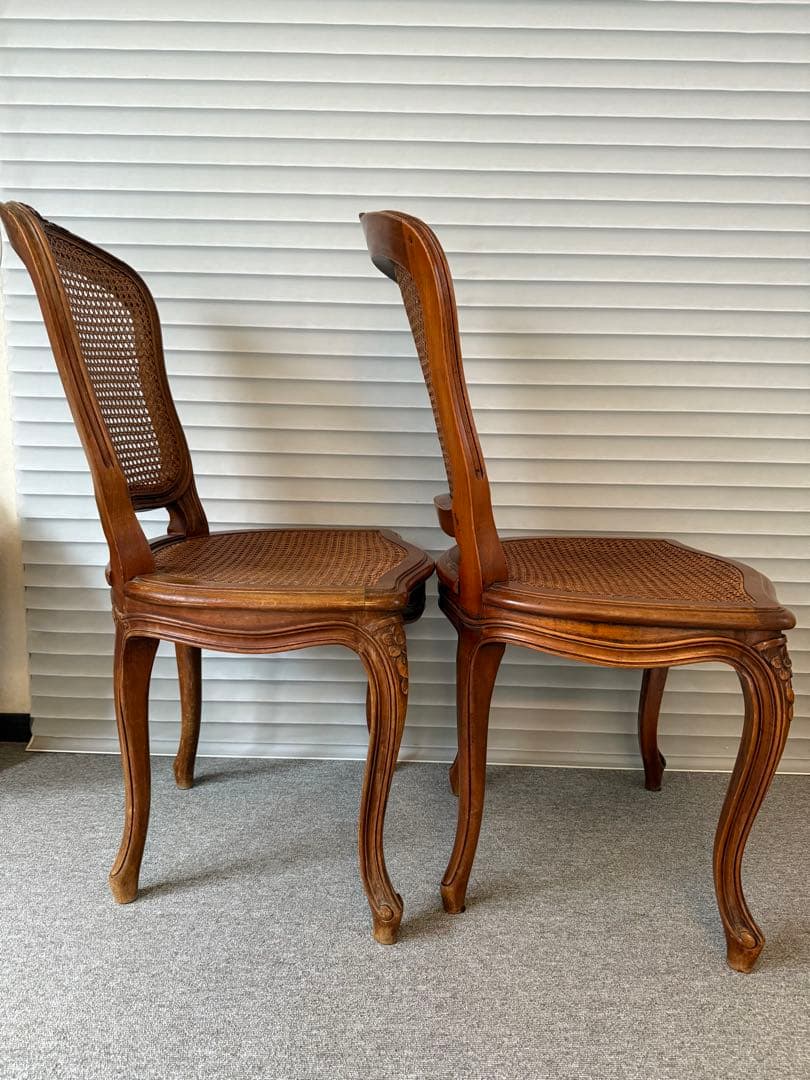 【2脚★刻印アリ】フランス アンティークチェア ダイニングチェア