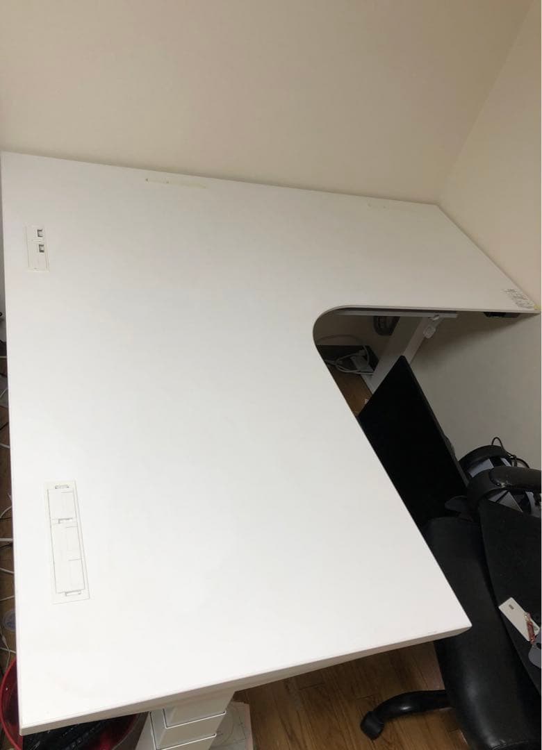 オカムラ スイフト 電動 上下 昇降 L字 デスク 155x155 今日まで出品