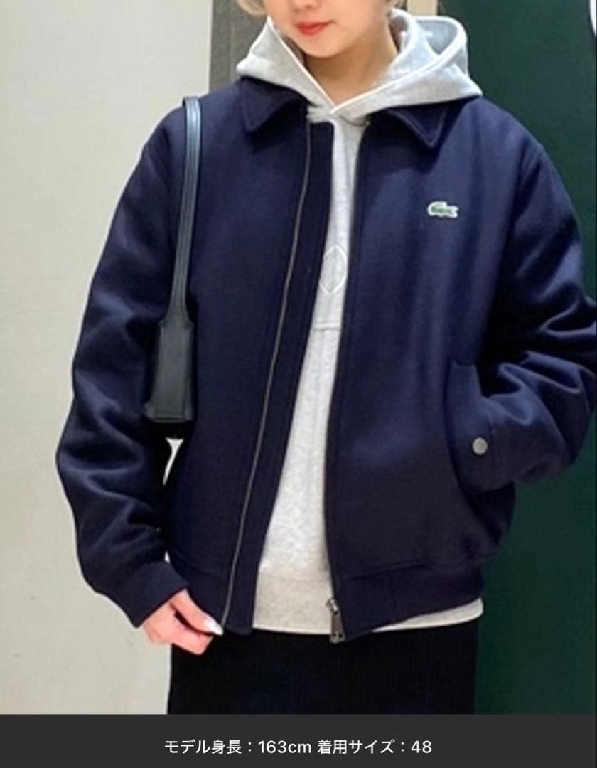 新品LACOSTE中綿 ウールジャケット サイズ48