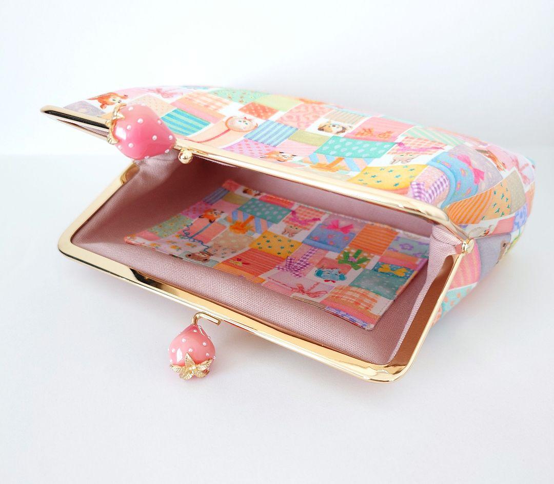 うさこ〜 ハンドメイド ユキエモン がま口ポーチ 3点 ✿パズル ピンク