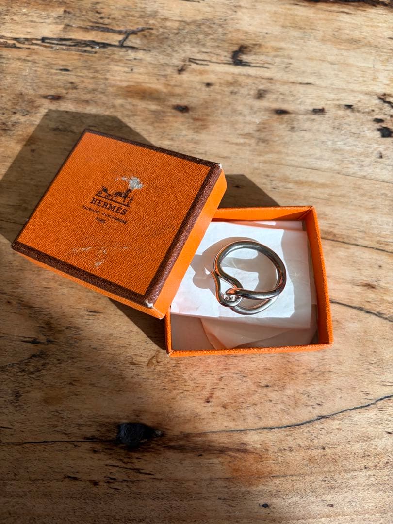 HERMES スカーフリング シルバー
