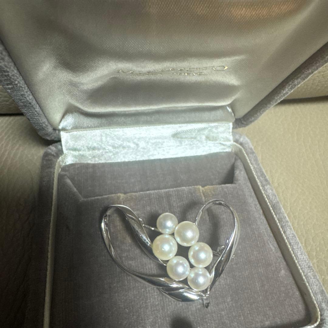 ⬛︎ミキモト⬛︎MIKIMOTO シルバーブローチ パール箱無し