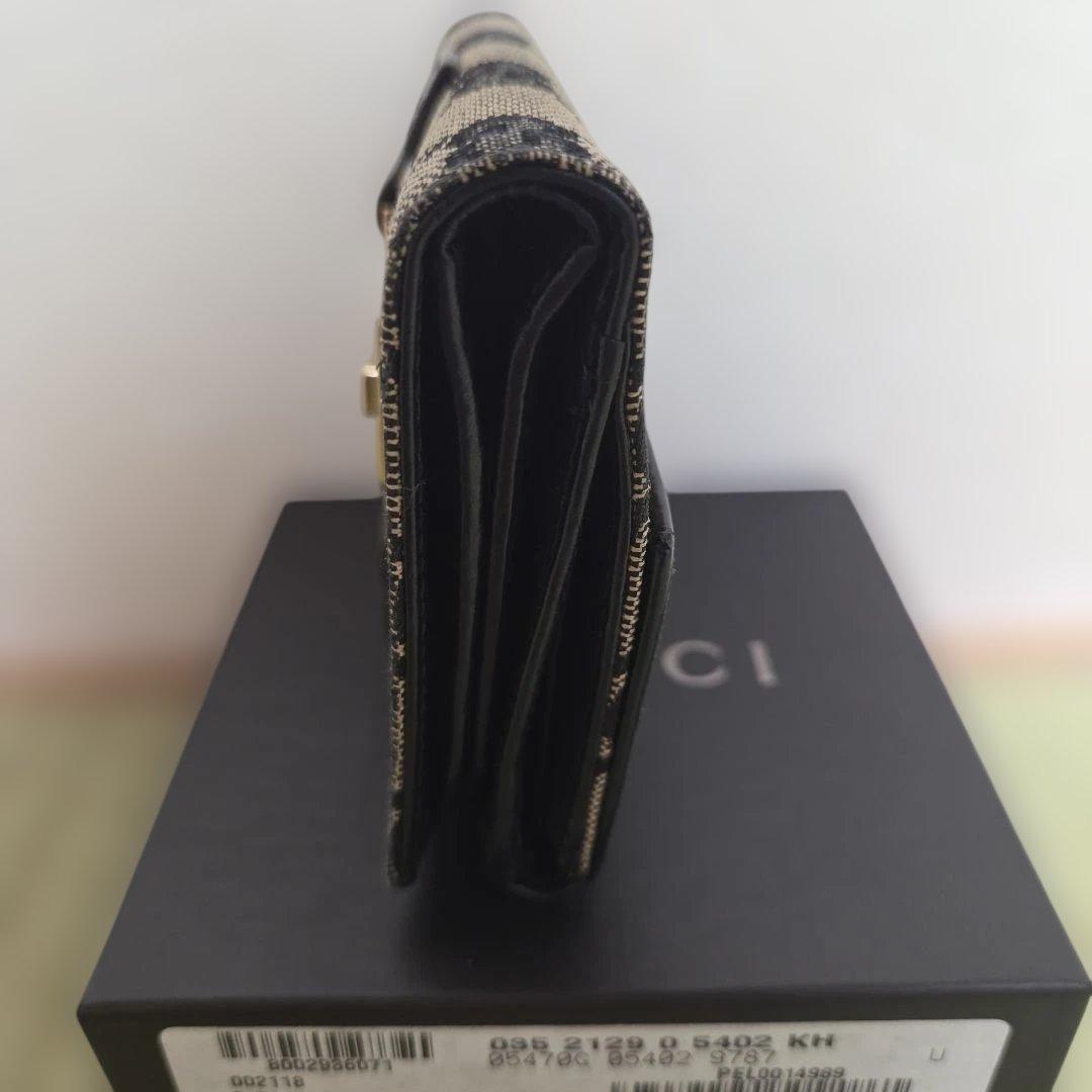 GUCCI グッチ 財布 二つ折 GGキャンバス ジャッキー 美品